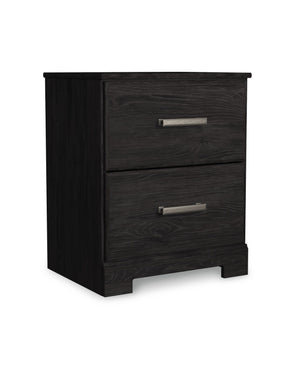 Belachime - Charcoal - Two Drawer Night Stand