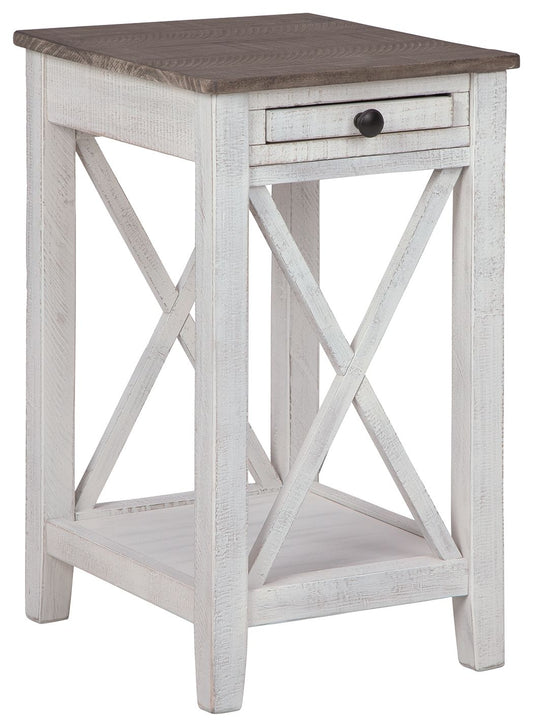 Adalane - White / Gray - Accent Table