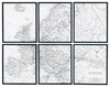 Avanworth - Black / White - Wall Art Set (Set of 6)