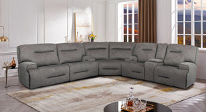 MW Home - 3 PC Power Headrest Reclining Sectional