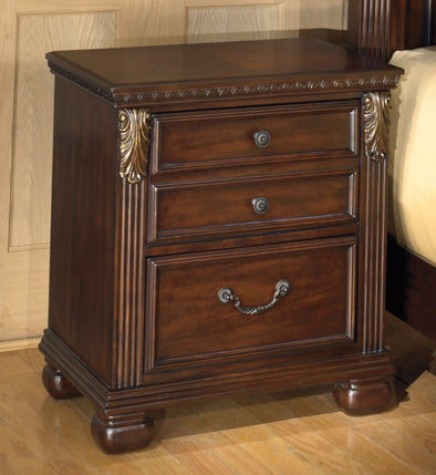Leahlyn - Warm Brown - Two Drawer Night Stand