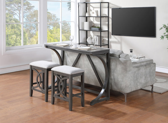 Bella Counter (Grey) Height 3 PC Sofa Table Set