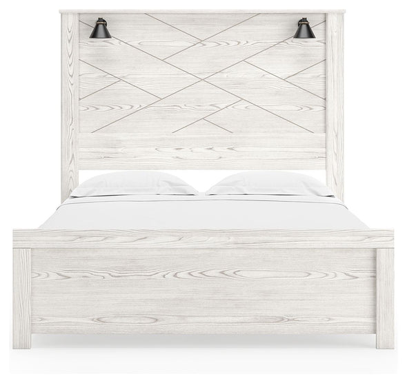 Gerridan - Panel Bed With Sconces