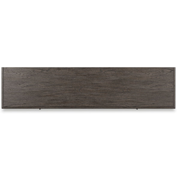 Montillan - Grayish Brown - 84" TV Stand With Electric Fireplace