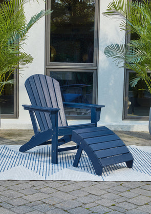 Sundown Treasure - Blue - 2 Pc. - Adirondack Chair And Ottoman