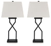 Brookthrone - Black - Metal Table Lamp (Set of 2)