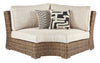 Beachcroft - Beige - Curved Corner Chair W/Cushion