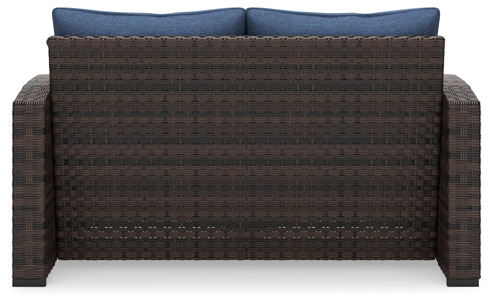 Windglow - Blue / Brown - Loveseat With Cushion