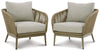 Swiss Valley - Beige - Lounge Chair W/Cushion (Set of 2)