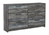 Baystorm - Gray - Six Smooth Drawer Dresser