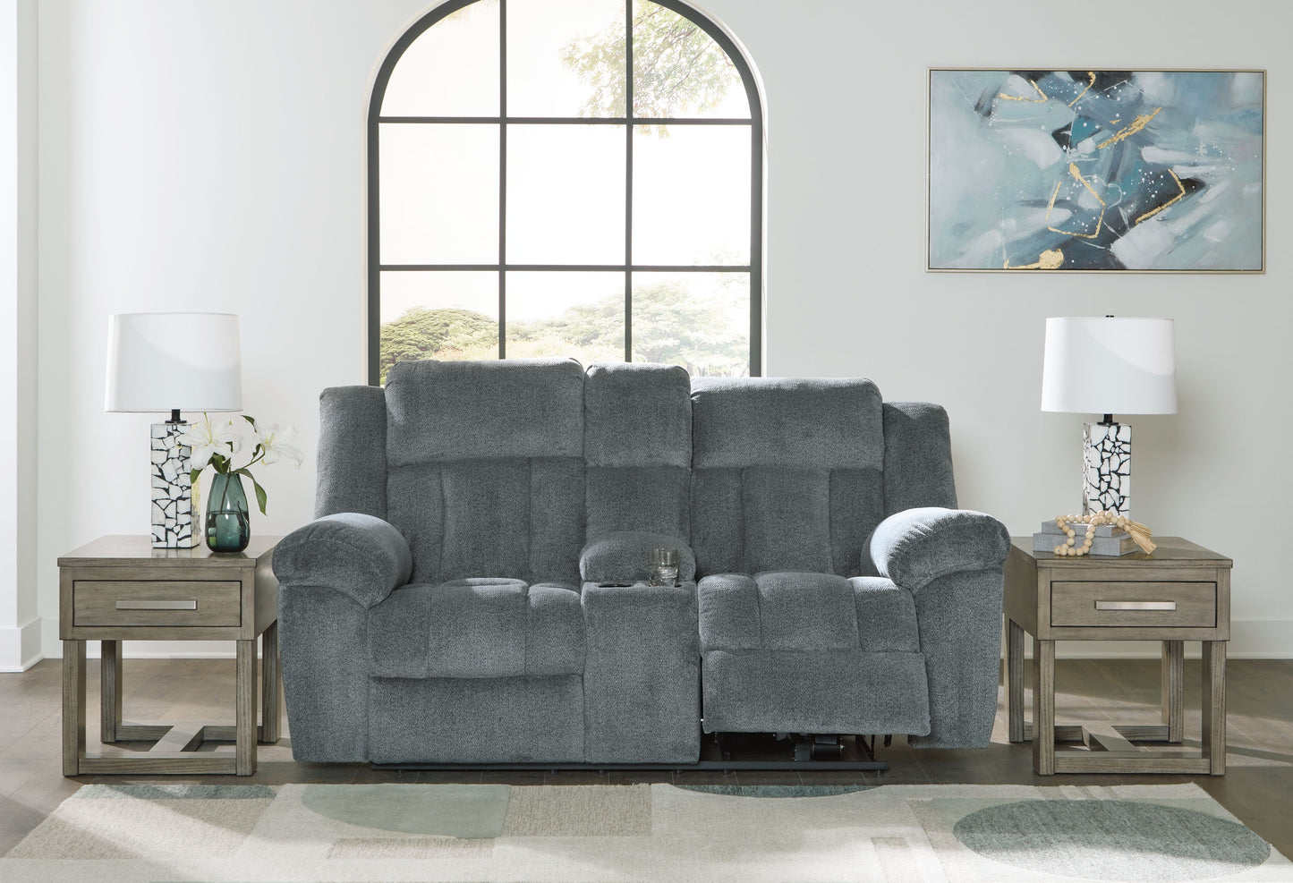 Tip-off - Power Reclining Loveseat With Console / Adj Headrest