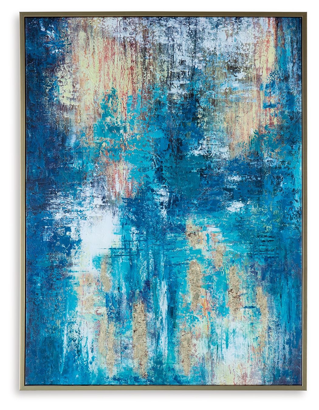 Scarlite - Teal / Gold Finish - Wall Art