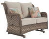 Clear Ridge - Light Brown - Loveseat Glider W/Cushion