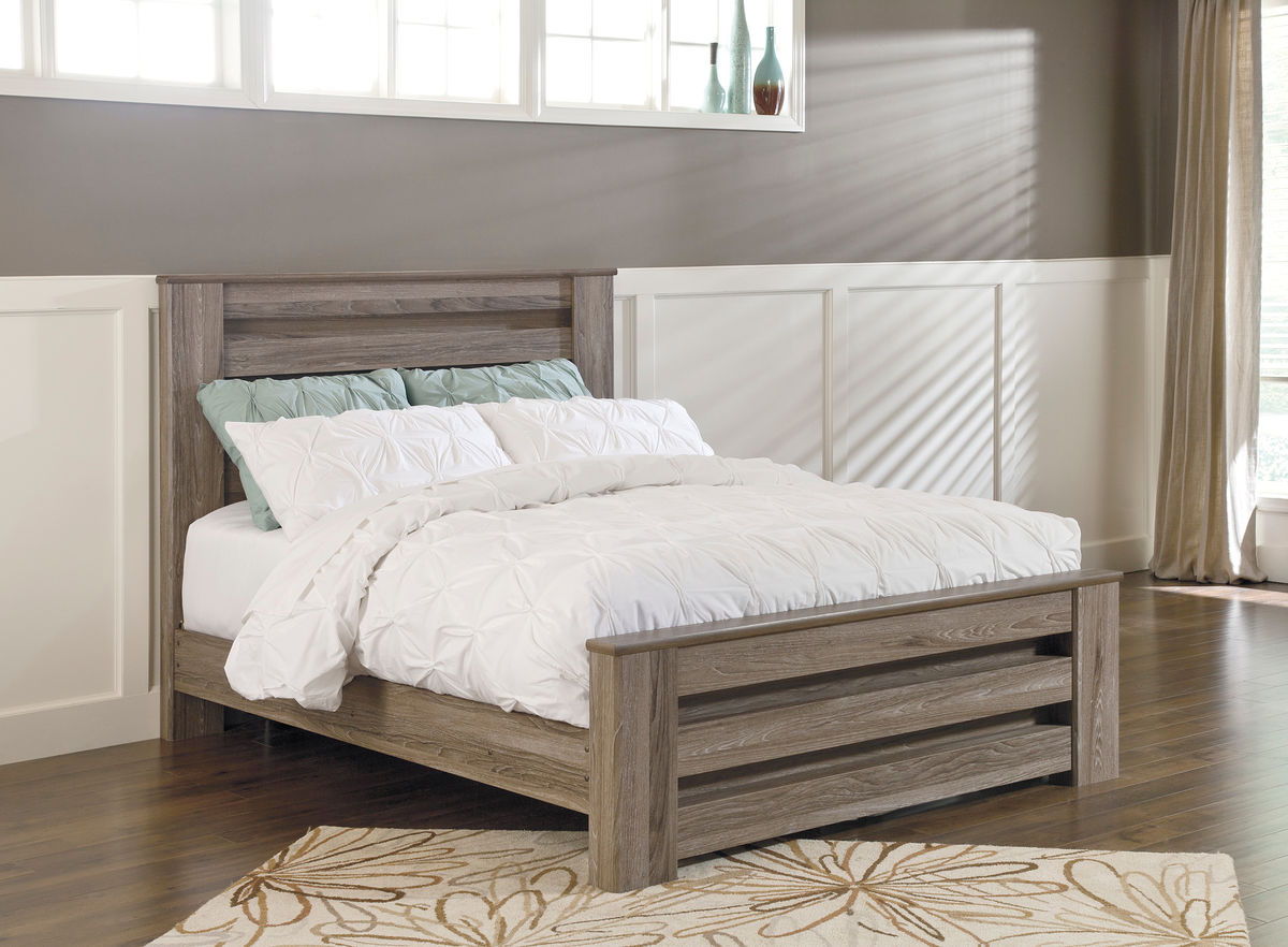 Zelen - Warm Gray - Queen Panel Footboard