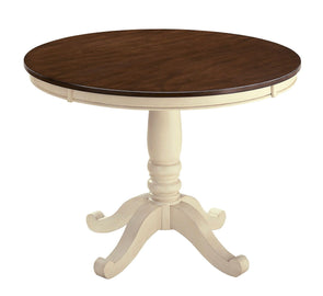 Whitesburg - Brown/Cottage White - Round Dining Room Table Top