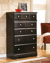 Shay - Almost Black - Five Drawer Chest