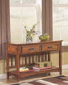 Cross Island - Medium Brown - Console Sofa Table