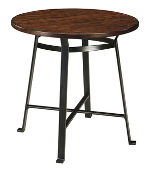 Challiman - Rustic Brown - Round Dining Room Bar Table