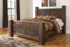 Quinden - Dark Brown - King Poster Footboard