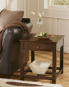 Marion - Dark Brown - Rectangular End Table