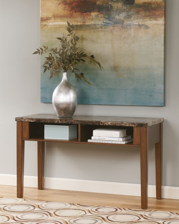Theo - Warm Brown - Console Sofa Table