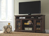 Roddinton - Dark Brown - XL TV Stand w/Fireplace Option