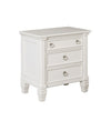 Prentice - White - Three Drawer Night Stand