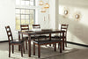 Coviar - Brown - Dining Room Table Set (6/CN)