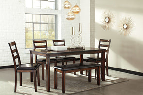Coviar - Brown - Dining Room Table Set (6/CN)