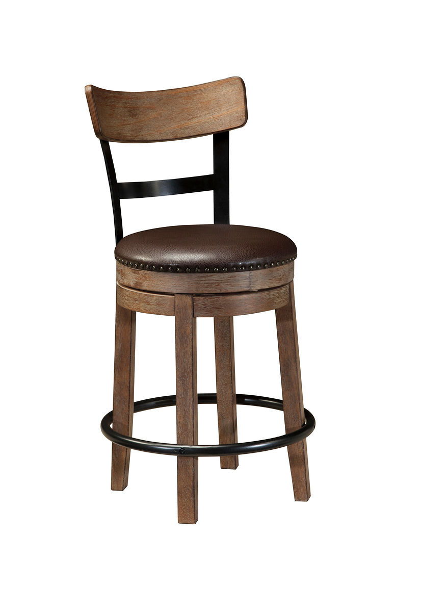 Pinnadel - Light Brown - UPH Swivel Barstool (1/CN)