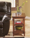 Cross Island - Medium Brown - Chair Side End Table