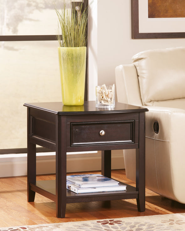 Carlyle - Almost Black - Rectangular End Table
