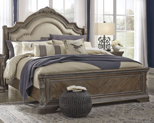Charmond - Brown -  UPH Sleigh Bed