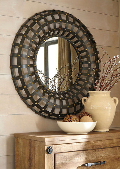 Ogier - Brown/Gold Finish - Accent Mirror