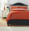 Raleda - Orange - Queen Coverlet Set