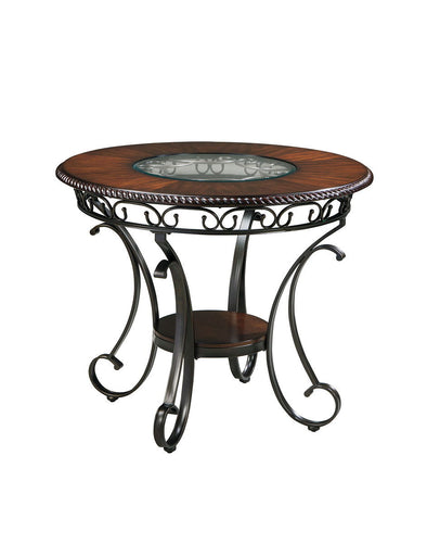 Glambrey - Brown - Round DRM Counter Table