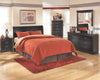 Huey Vineyard - Black - King Sleigh Headboard