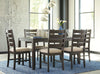 Rokane - Brown - Dining Room Table Set (7/CN)