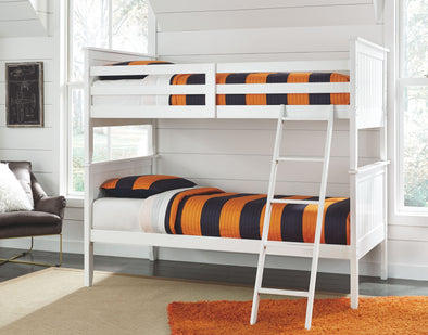 Lulu - White - Twin Bunk Bed Rails and Ladder