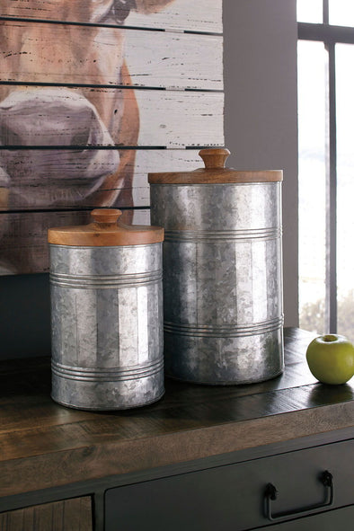 Divakar - Antique Gray - Jar Set (2/CN)