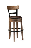 Pinnadel - Light Brown - Tall UPH Swivel Barstool(1/CN)