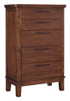 Ralene - Medium Brown - Five Drawer Chest