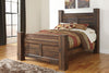 Quinden - Dark Brown - Queen Poster Headboard Panel