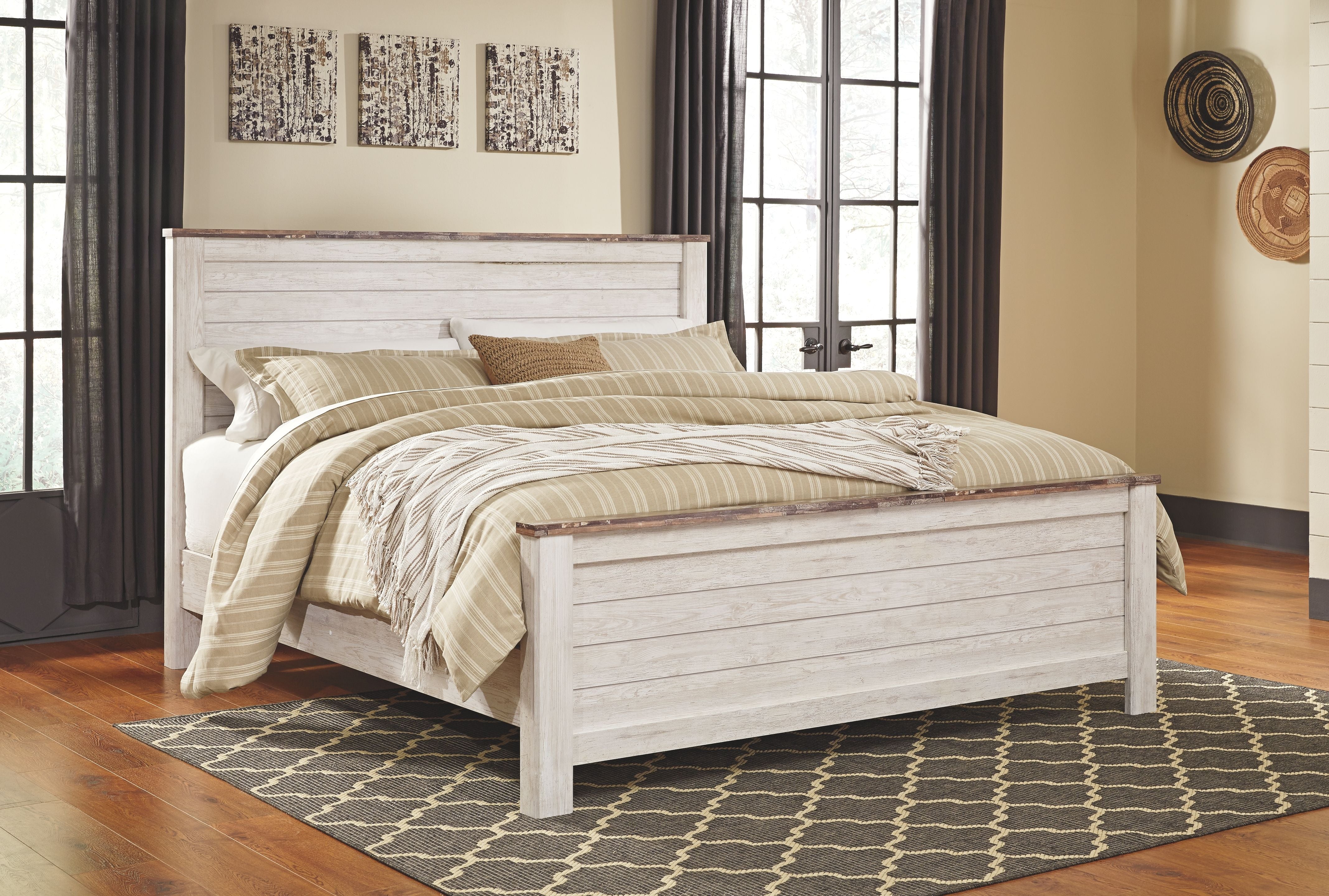 Willowton - Whitewash - King/Cal King Panel Footboard