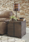 Burladen - Grayish Brown - Square End Table