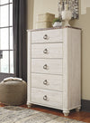 Willowton - Two-tone - Five Drawer Chest