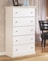 Bostwick Shoals - White - Five Drawer Chest